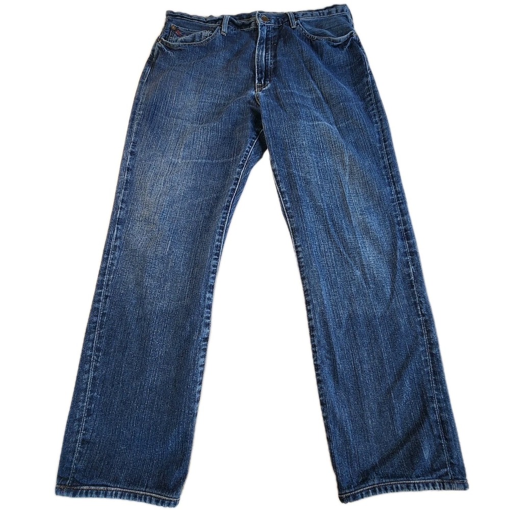 POLO RALPH LAUREN Relaxed Straight Denim Jeans Men 34x28 Medium Wash Classic Y2K